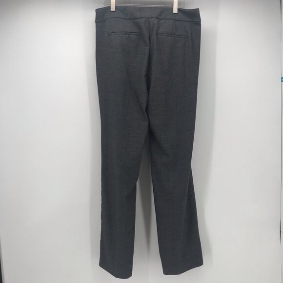 Ann Taylor Factory Pant Womens 10 Black White Flat Front Pockets Trouser - Picture 2 of 11